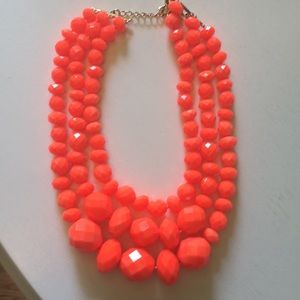 Neon orange Kate Spade necklace